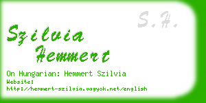 szilvia hemmert business card